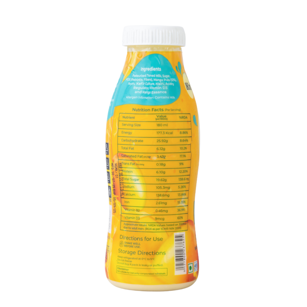 Mango Kefir Milk (180 ml)